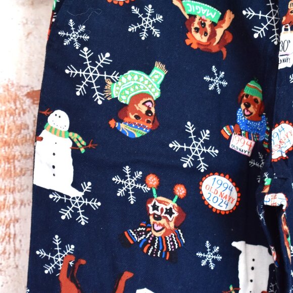 Men's Old Navy Flannel Pajama Pants Sleep Lounge SMALL Magic Mascot NEW - Picture 4 of 10